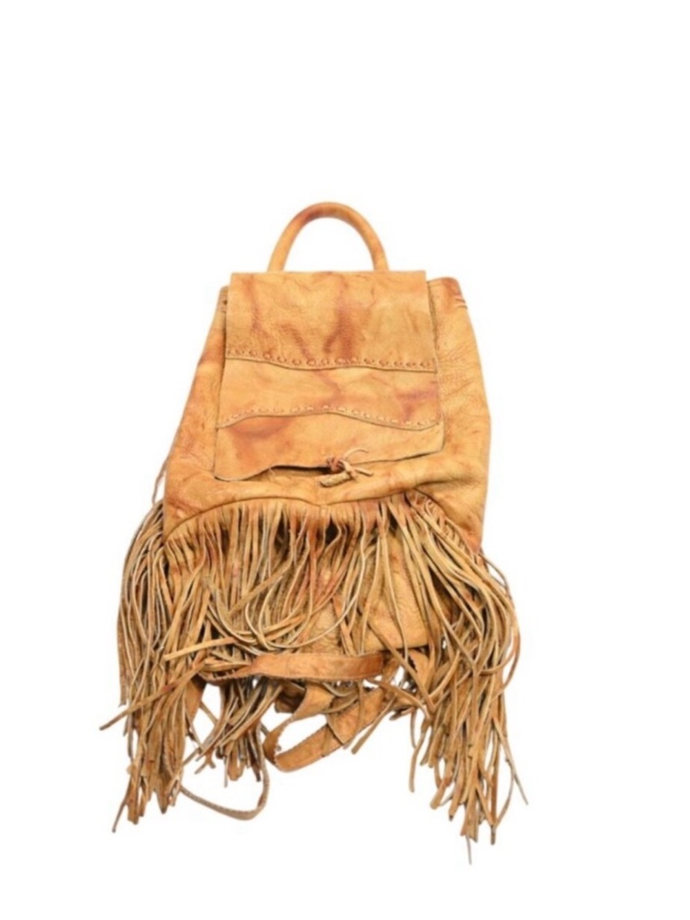 Kobler Rucksack Fringed camel leather Hobo Backpack - Picture 3 of 3